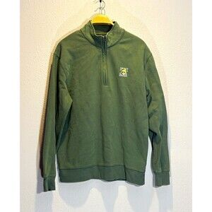 Outta Town Gear for Sports Men’s L Green 1/4 Zip Fleece Logo Pullover